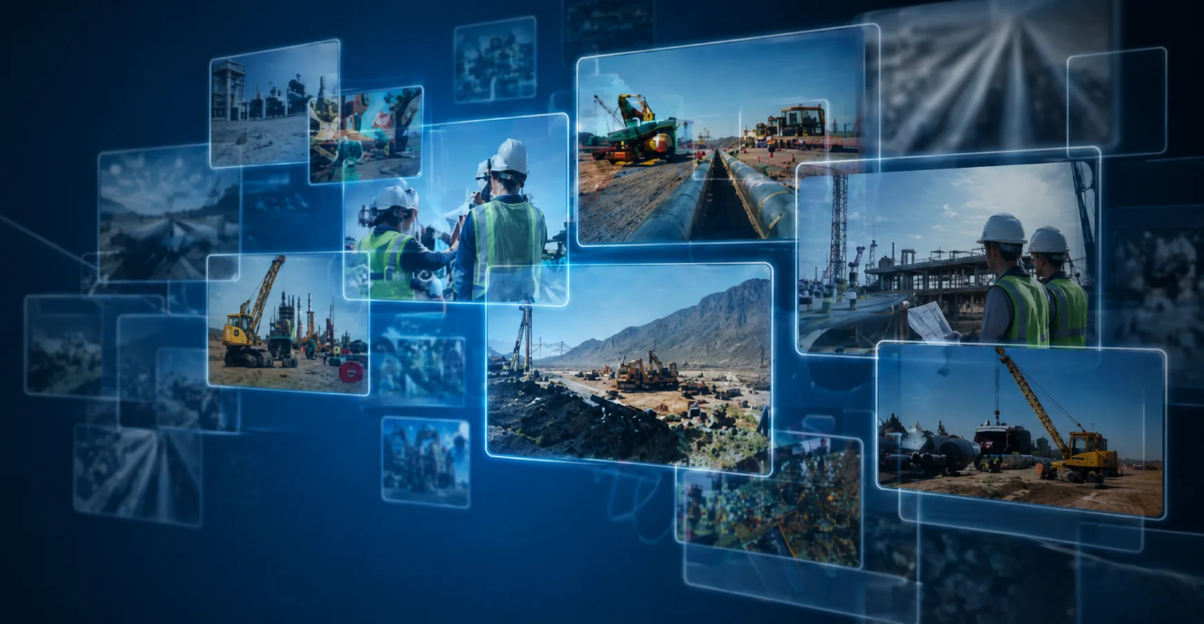 Collage of major construction projects